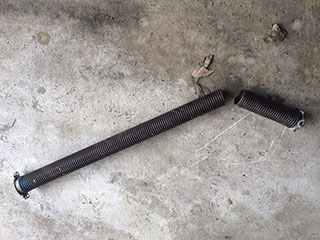 Broken Garage Door Spring Replacement In Waltham